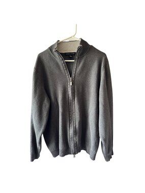 Structure Full Zip Mock Neck Sweater Jacket, Size XL